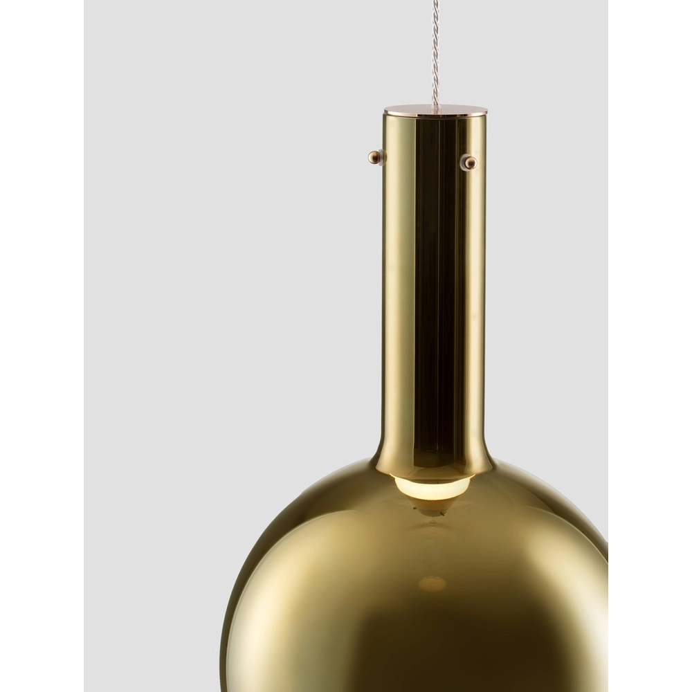 Pendant lamp Nostos gold glass Ø 30cm Lyora 5212017484178