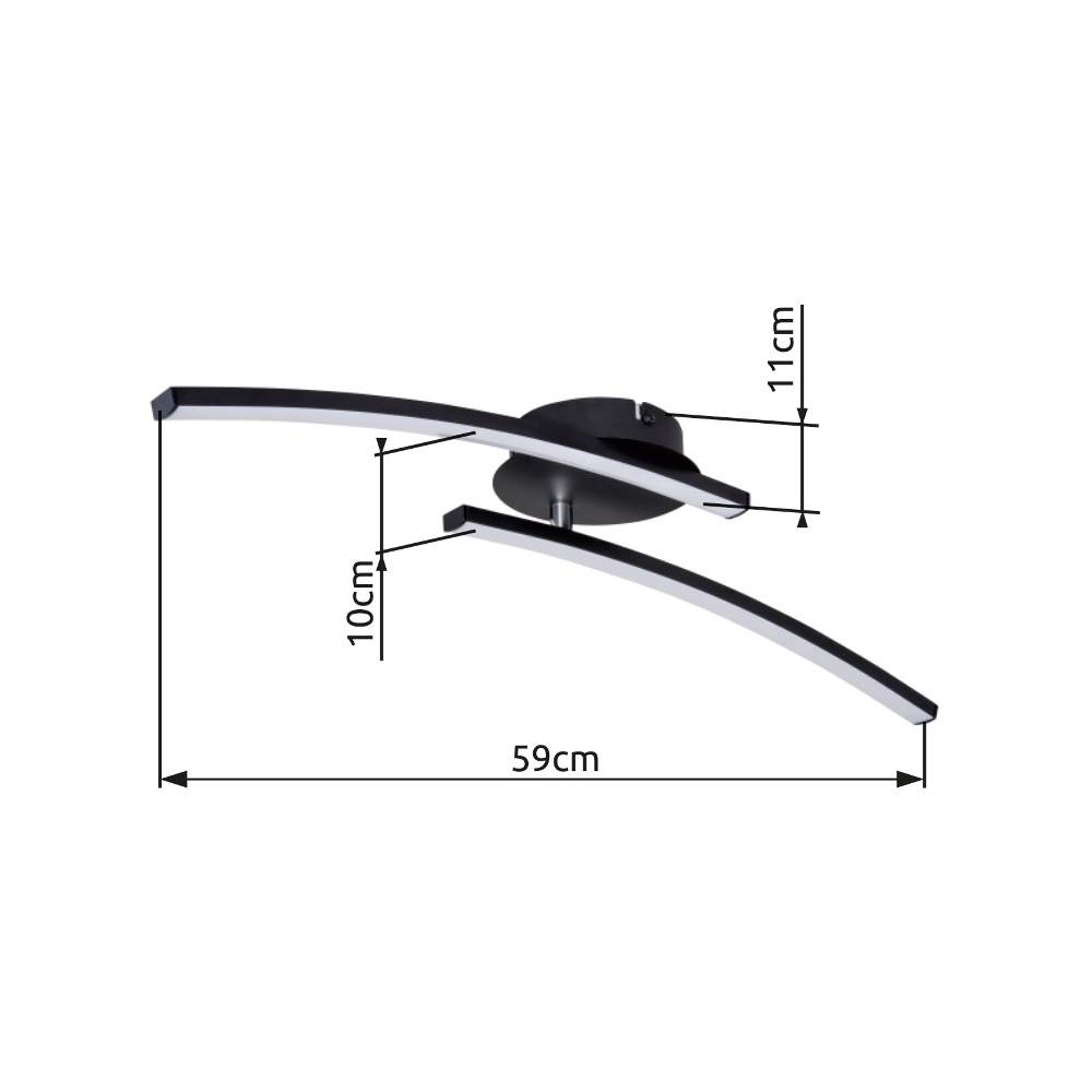 Ceiling lamp Tansy I Design black Globo 9007371413591