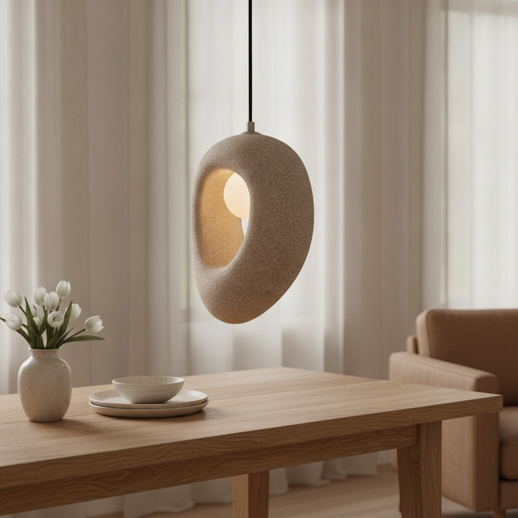 Natural pendant lamp Tempus brown 30cm