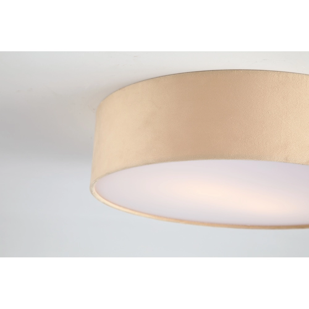Ceiling lamp Drum 38cm champagne velvet Searchlight 5053423299617