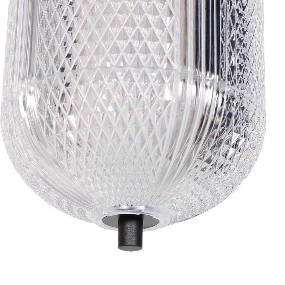 Pendant lamp Geripu black with amber glass Steinhauer 8712746173772