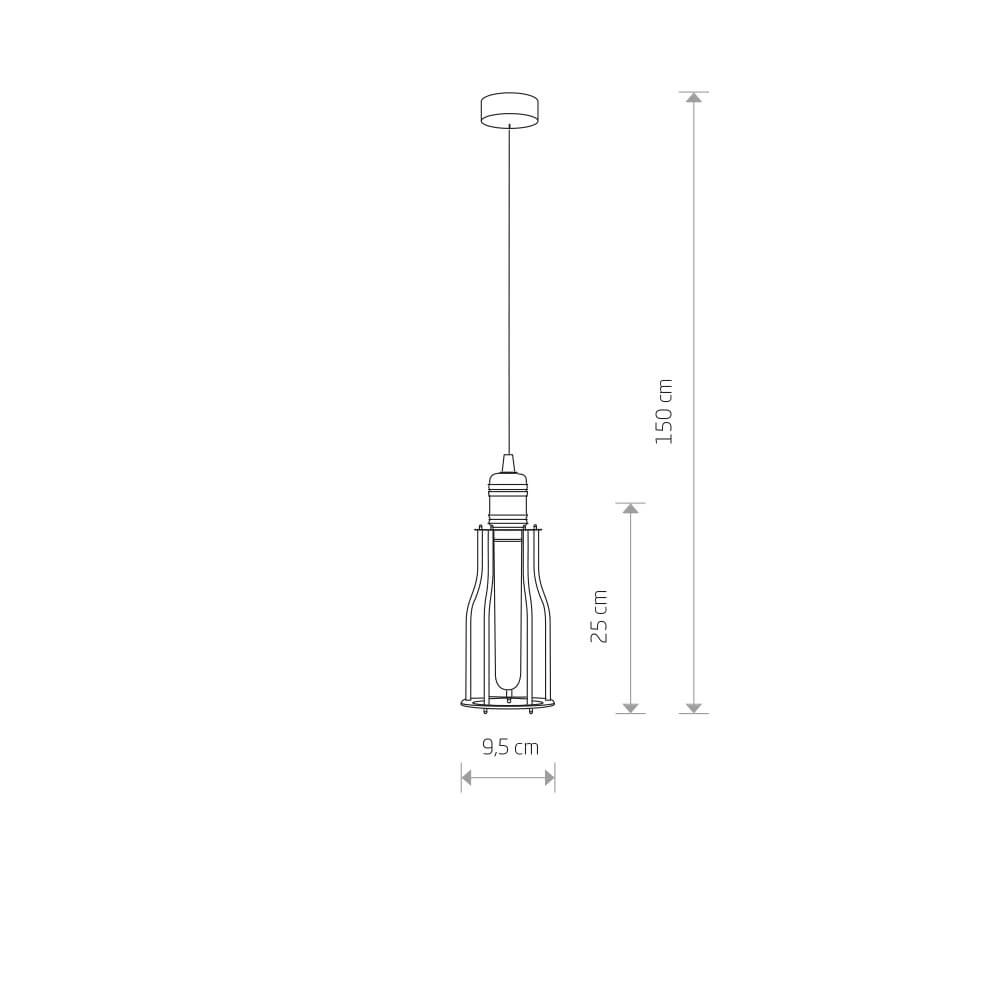 Pendant light Workshop Ø 9.5cm Lyora 5903139633796