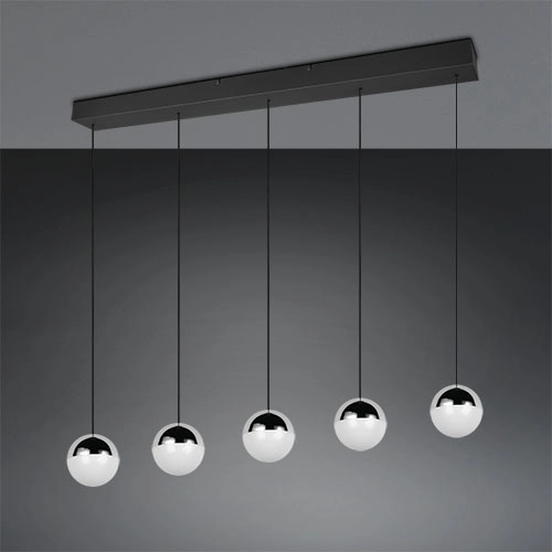 5-light pendant lamp Senta chrome Trio 4017807685855