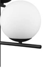 Pendant lamp Pure 3-light black with white spheres Trio 4017807506389