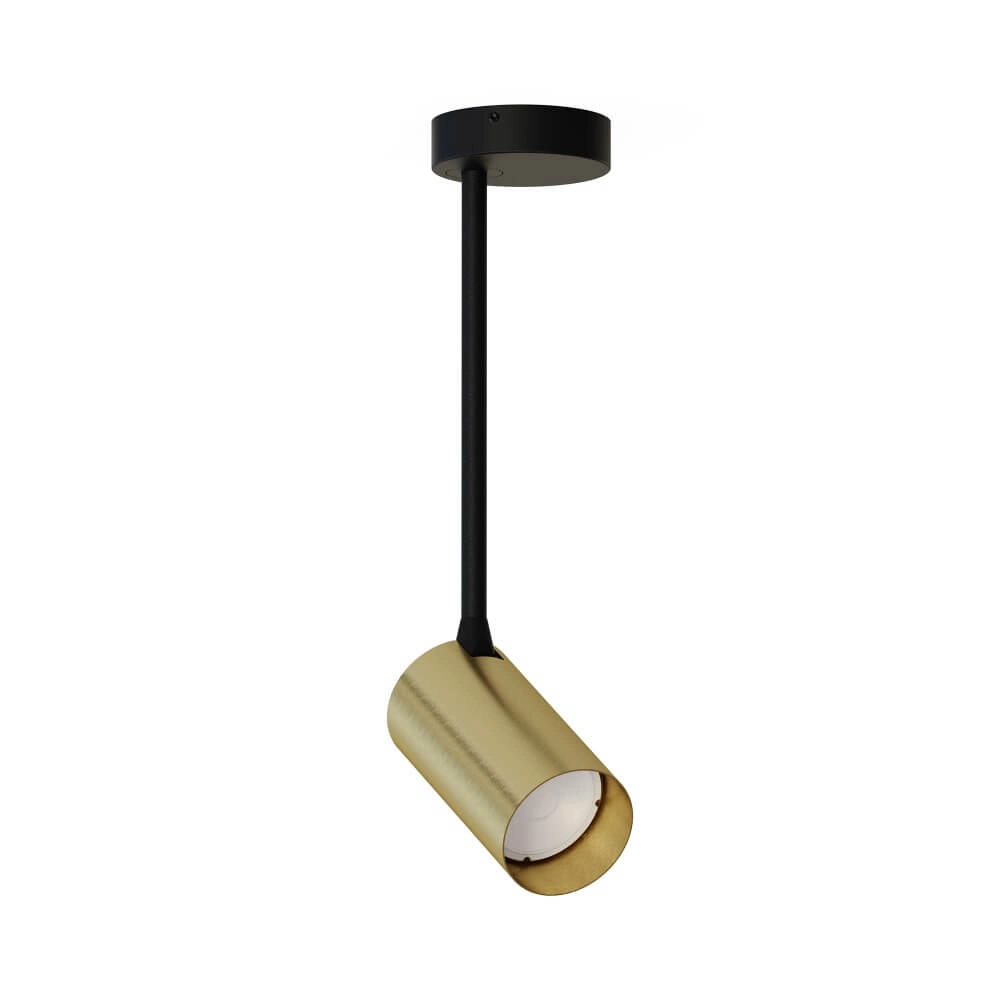 Golden ceiling spotlight Mono Long tiltable