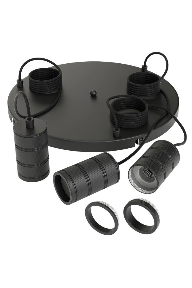 Triple Pendel Cord Disc 3-light 40cm black