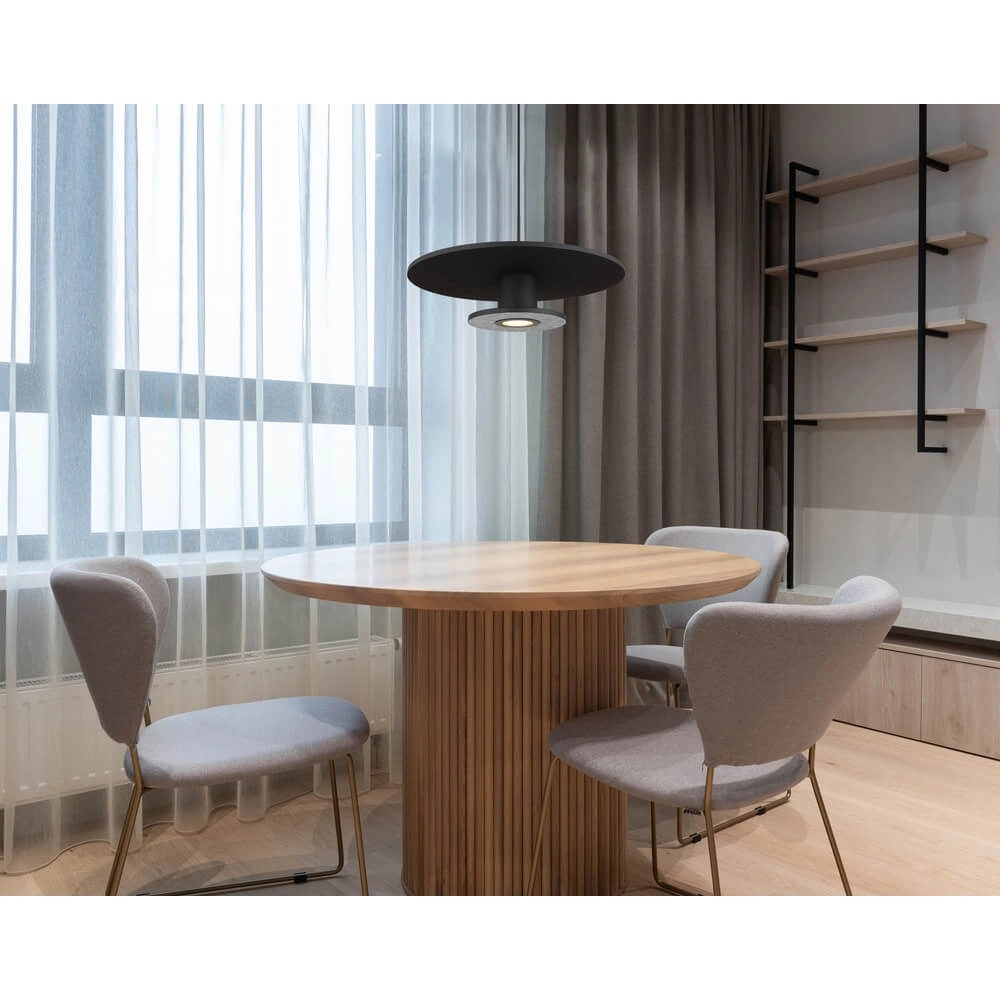 Black pendant lamp Carter Ø 38cm with felt Globo 9007371474745