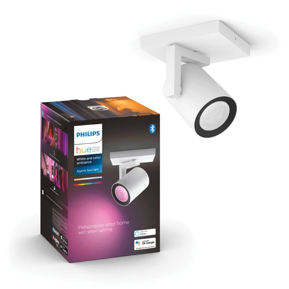 Surface-mounted spotlight Hue Argenta - White and color white Philips 8718696171578