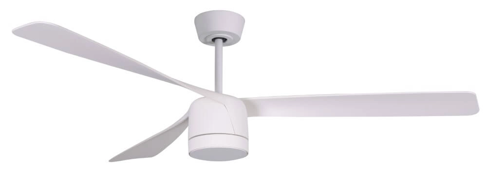 White ceiling fan with lamp Peregrine Ø 142cm