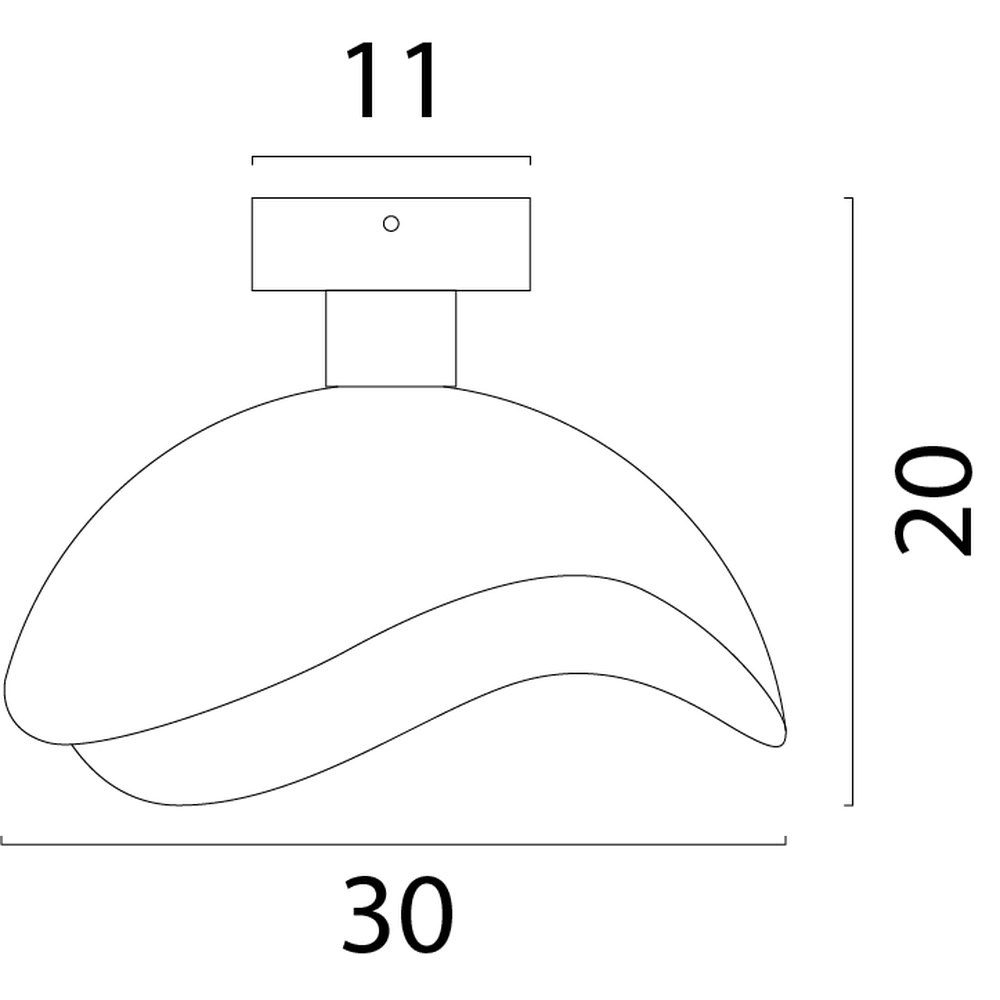 Design ceiling lamp Volta Ø 30cm - wavy - sand Masterlight 8718121393391