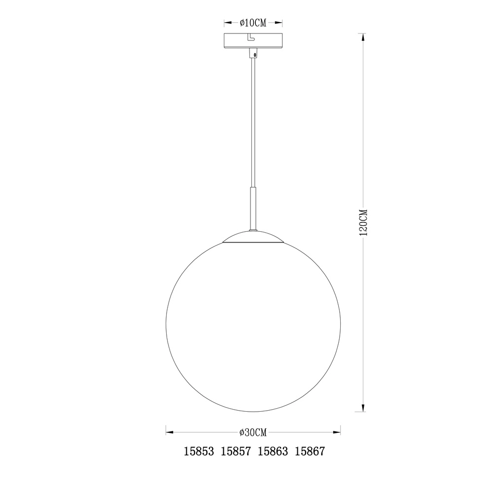 Pendant lamp Varus nickel Ø 30cm Globo 9007371377442