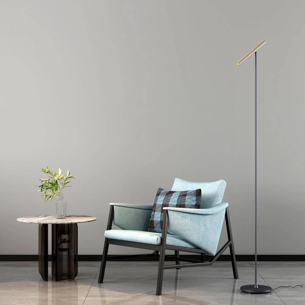 Design floor lamp Kansas black with champagne Artdelight 8720701102521