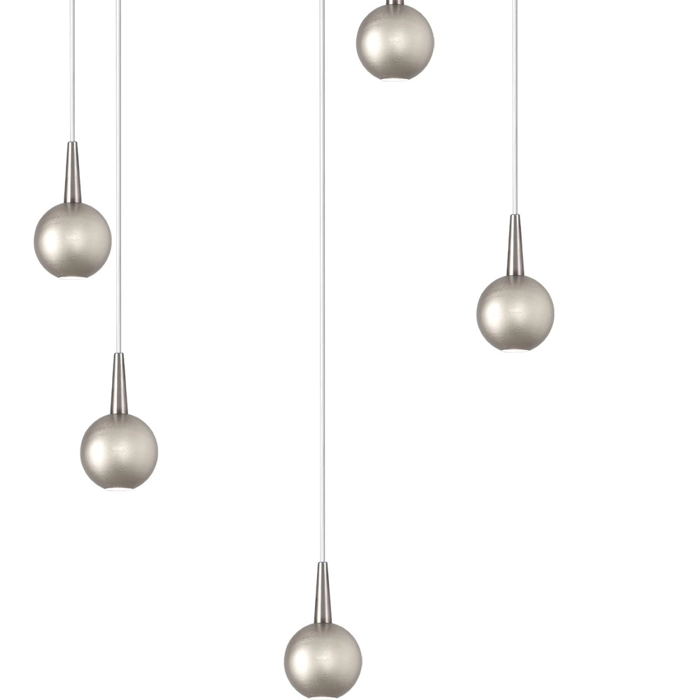 5-light pendant lamp Talana nickel Ø 35cm DTW Masterlight 8718121353982