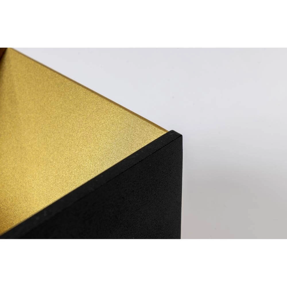 Square wall lamp Fulda black with gold Artdelight 8719831736324