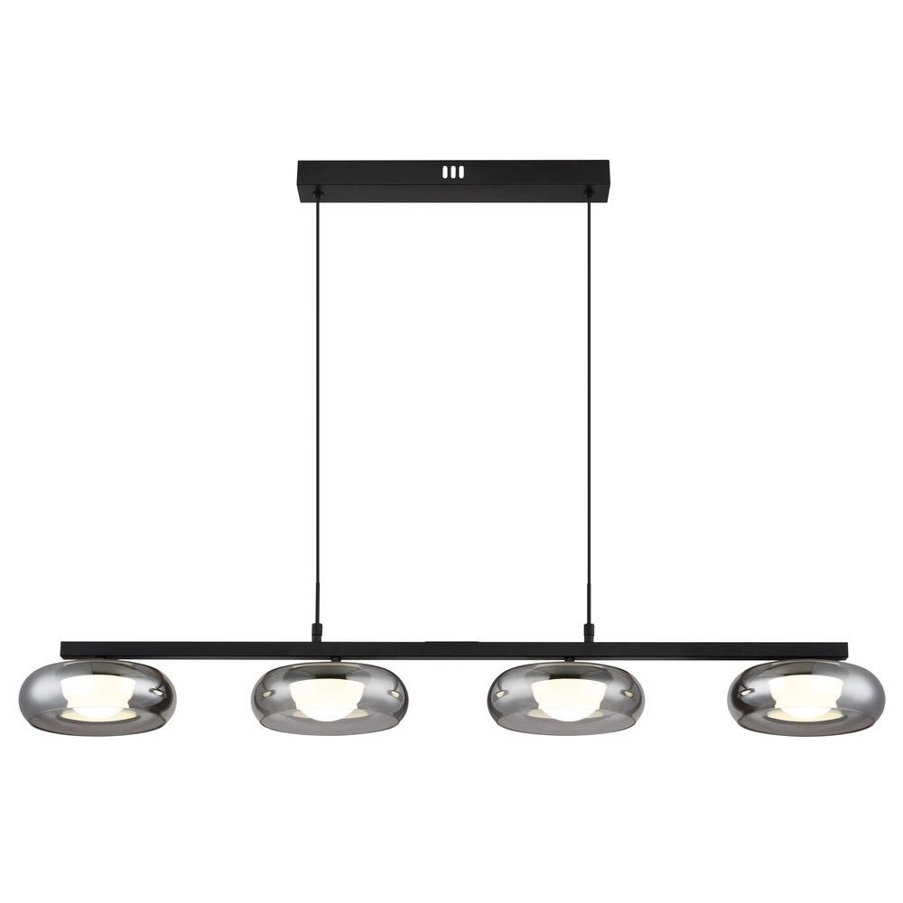 Design pendant lamp Carlene 4-light black Globo 9007371569182