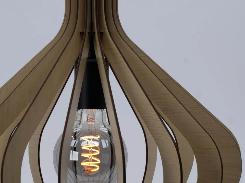 Wooden hanging lamp Velasco Ø 38cm Eglo 9008606224050