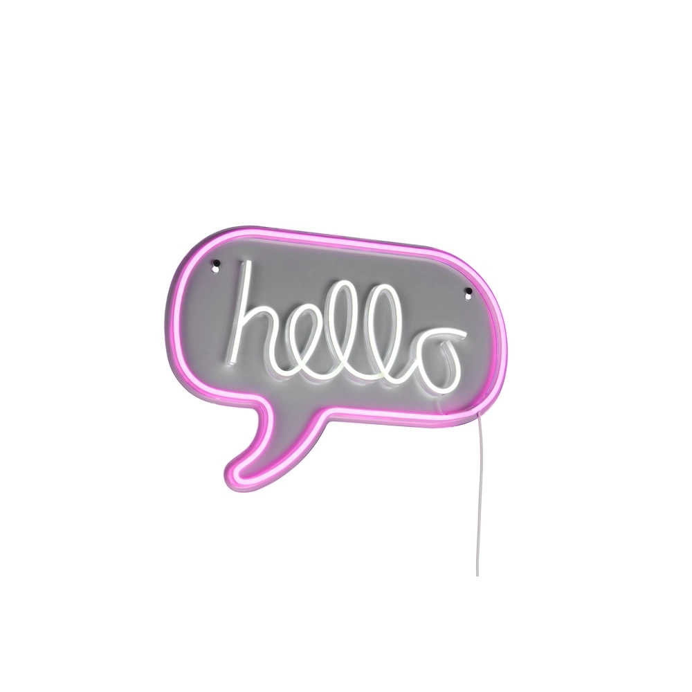 Neon wall lamp Hello pink
