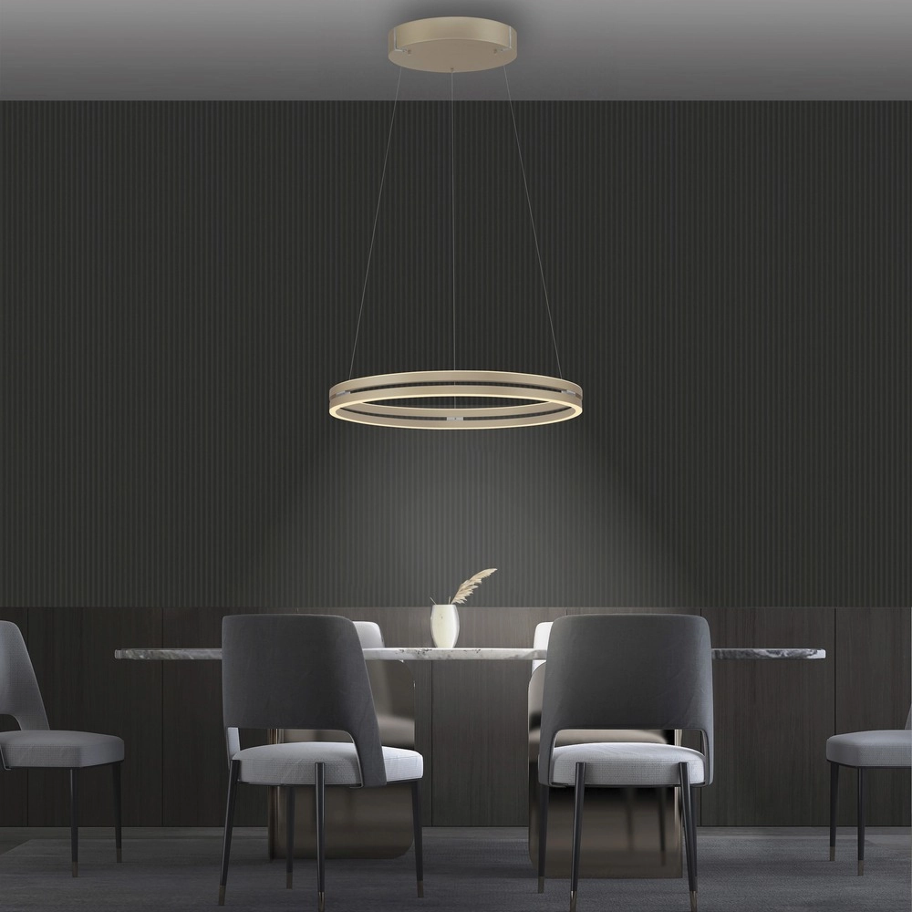 Office pendant lamp Pure E-Loop bronce - Ø 70cm Paul Neuhaus 4012248398364
