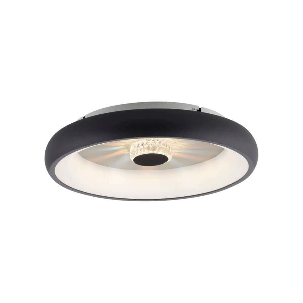 Round ceiling lamp Vertigo black Ø 46,5cm