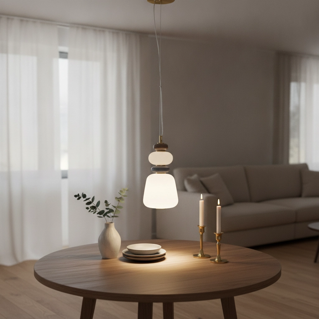 Pendant lamp Palo Gold with white