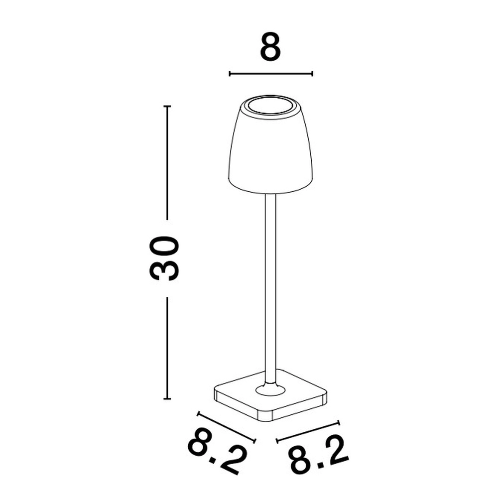 Table lamp Colt Rusty brown rechargeable Lyora 5212017444851