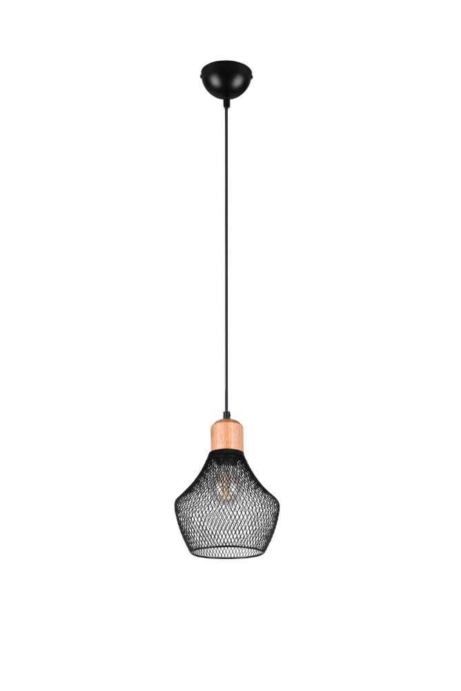 Black wire lamp Valeria Ø 18cm