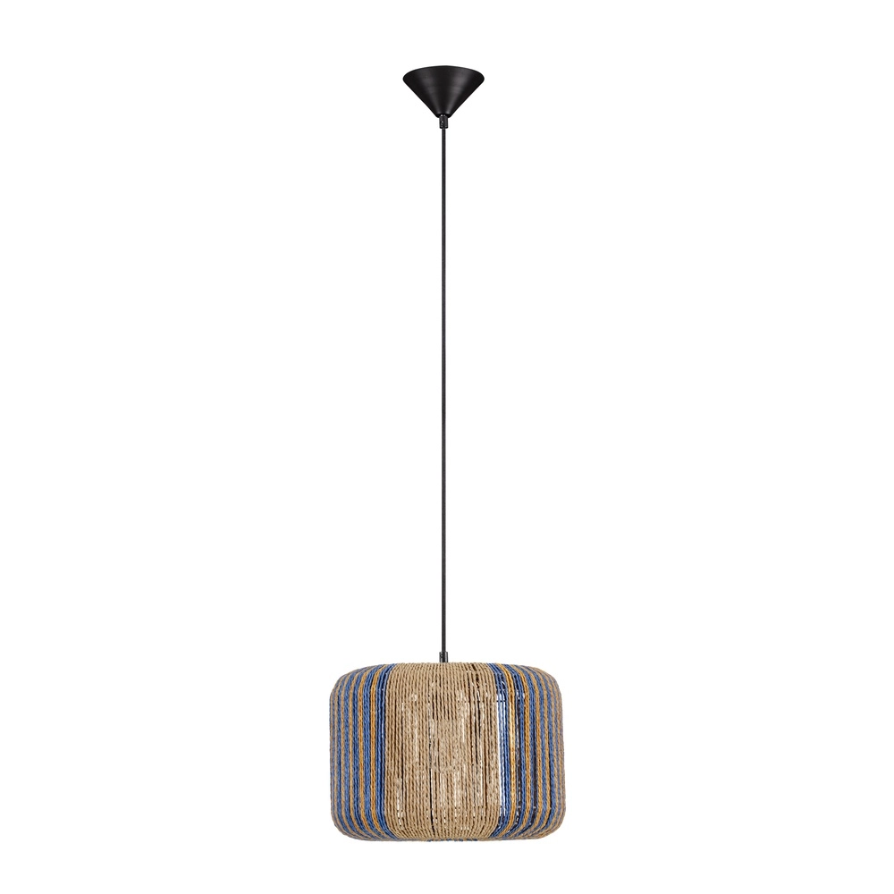 Pendant lamp Abby Ø 33cm brown with blue Lyora 5212017477330