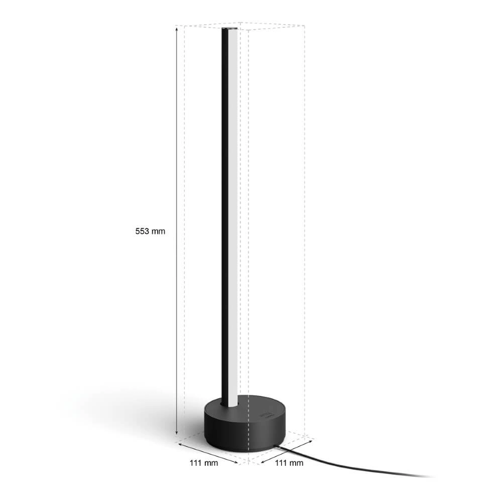 Table lamp Backlight Hue Gradient - 12W - White and Color 55cm black Philips 8718696176245