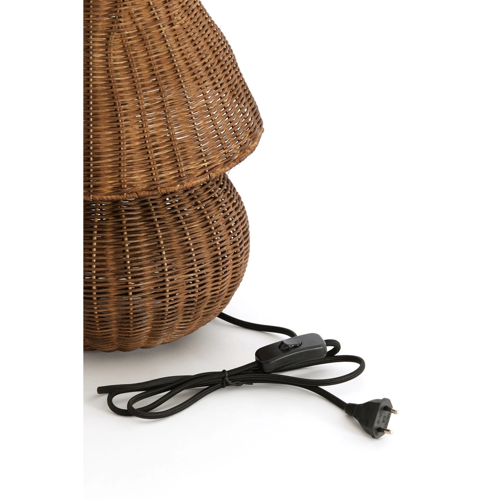 Rattan table lamp Mavon Ø 27.5cm - dark rattan Light & Living 8717807820510