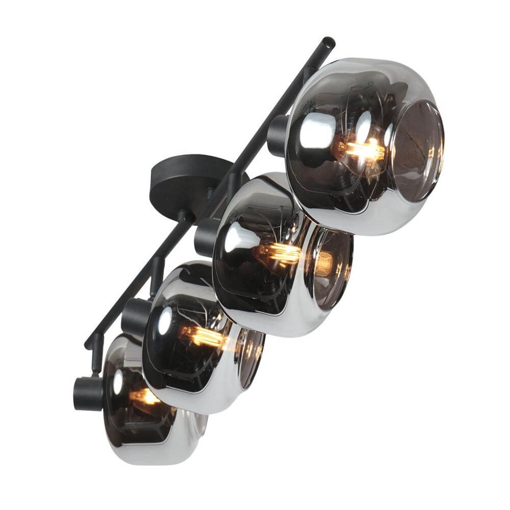 Black ceiling lamp Tenebris 4-light