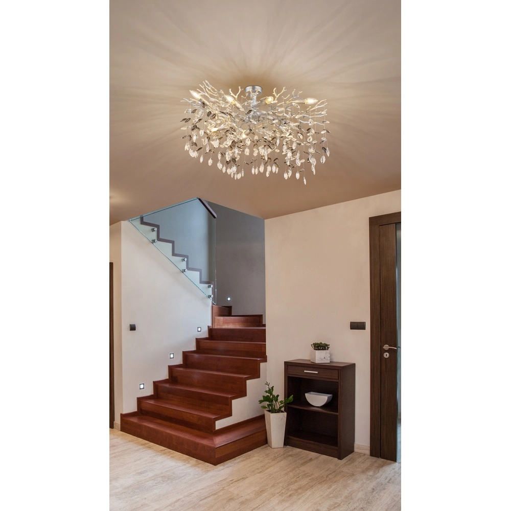 Ceiling lamp Queena silver grey Globo 9007371533657