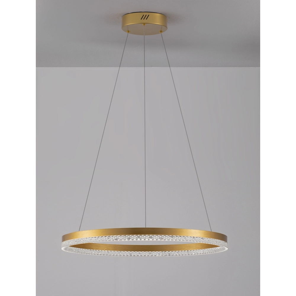 Pendant lamp Adria gold Ø 60cm Lyora 5212017443793