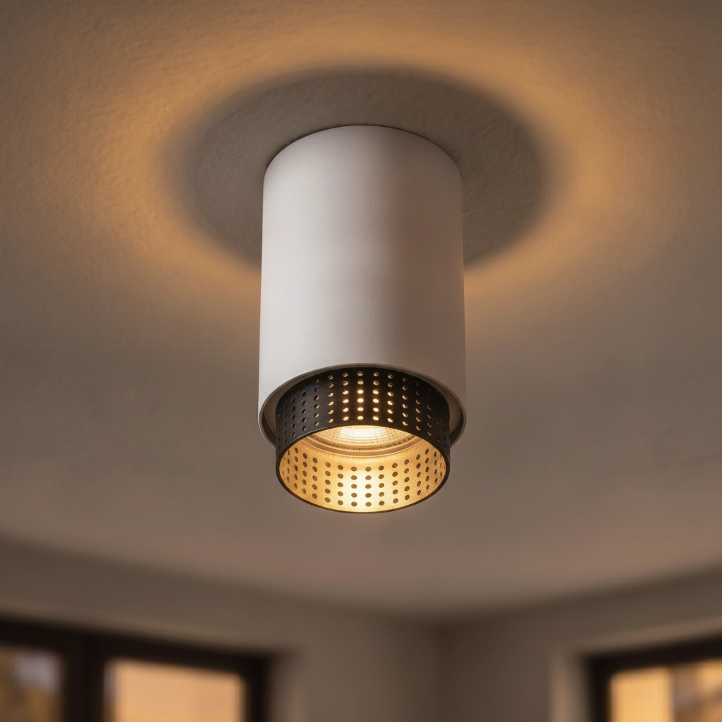 Ceiling spotlight Nessi white with black