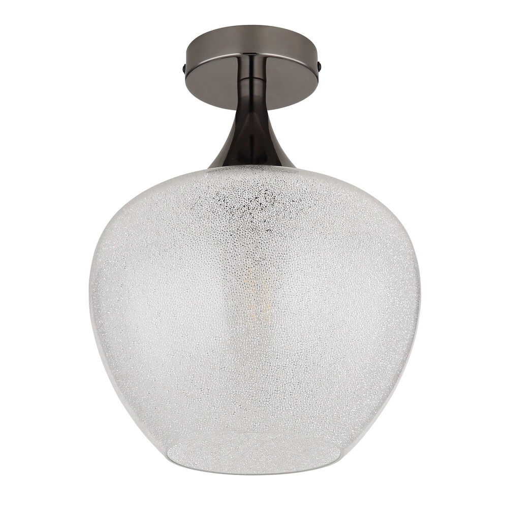 Anthracite ceiling lamp Maxy with white glass single Ø 24cm Globo 9007371459179