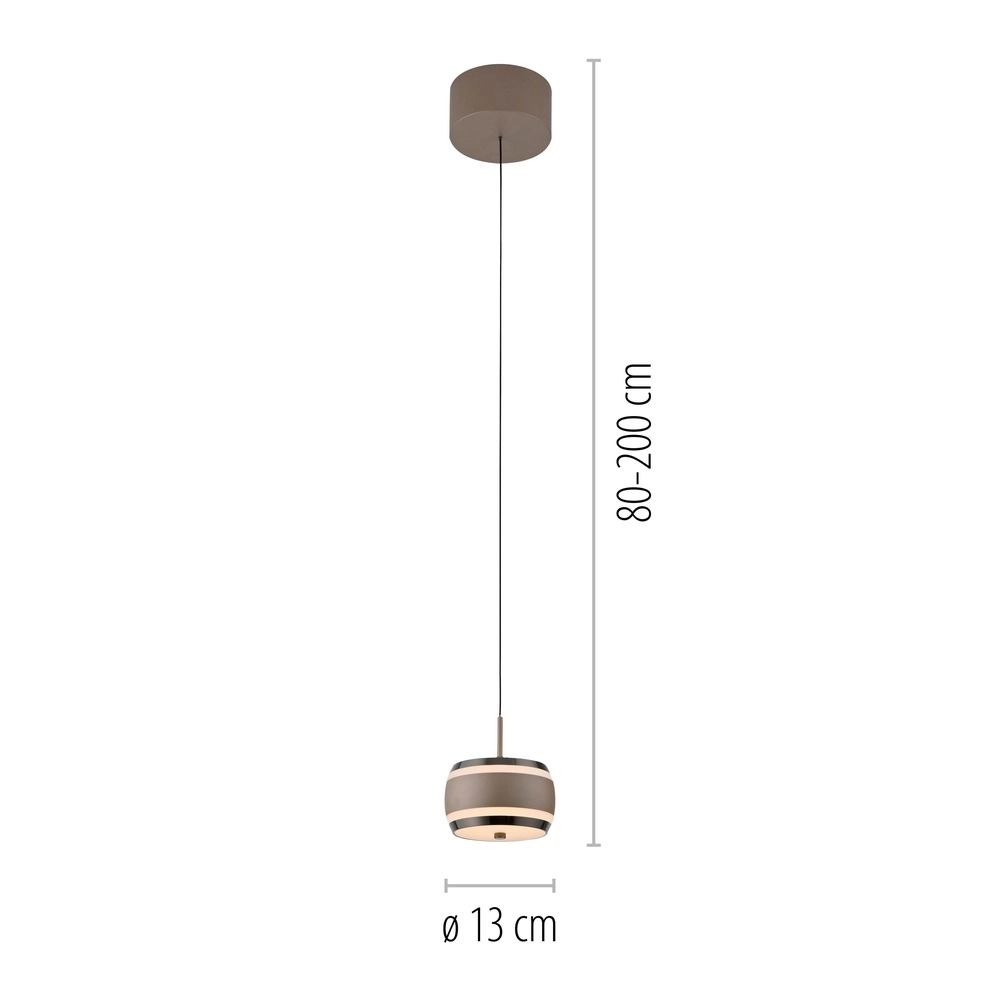 Sleek LED pendant Pure Falling Rings Bronce Paul Neuhaus 4012248396568
