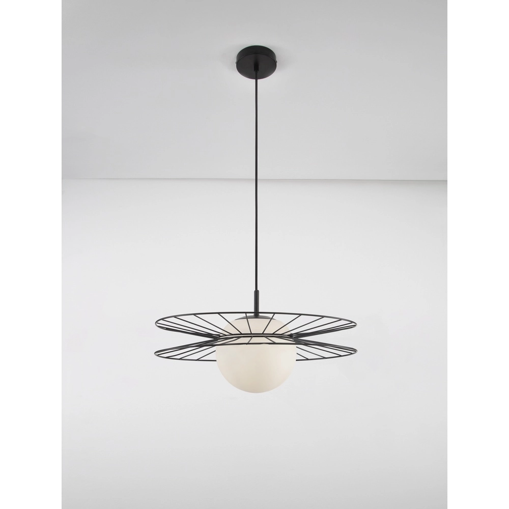 Black pendant lamp Ellery Ø 45cm