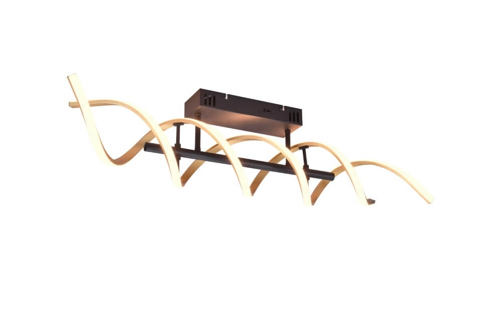 Designer ceiling lamp Sequence black with gold Trio 4017807540758
