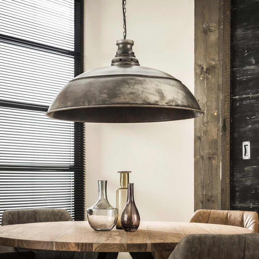 Industrial pendant lamp Industry Ø 80cm - old silver Lyora 8716803511781