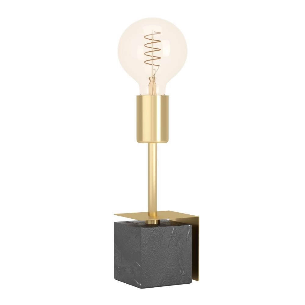 Gold table lamp Carmita with marble base