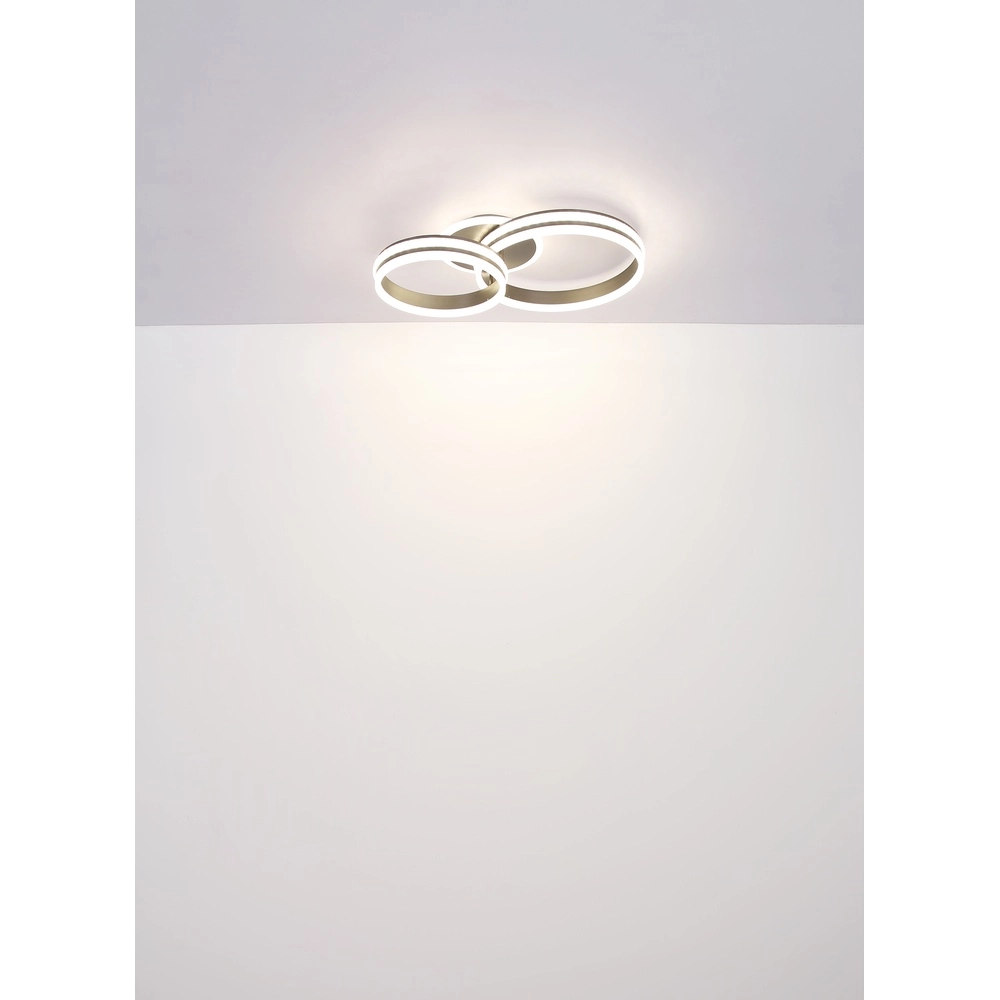 Design ceiling lamp Alaina 2 rings grey Globo 9007371462896