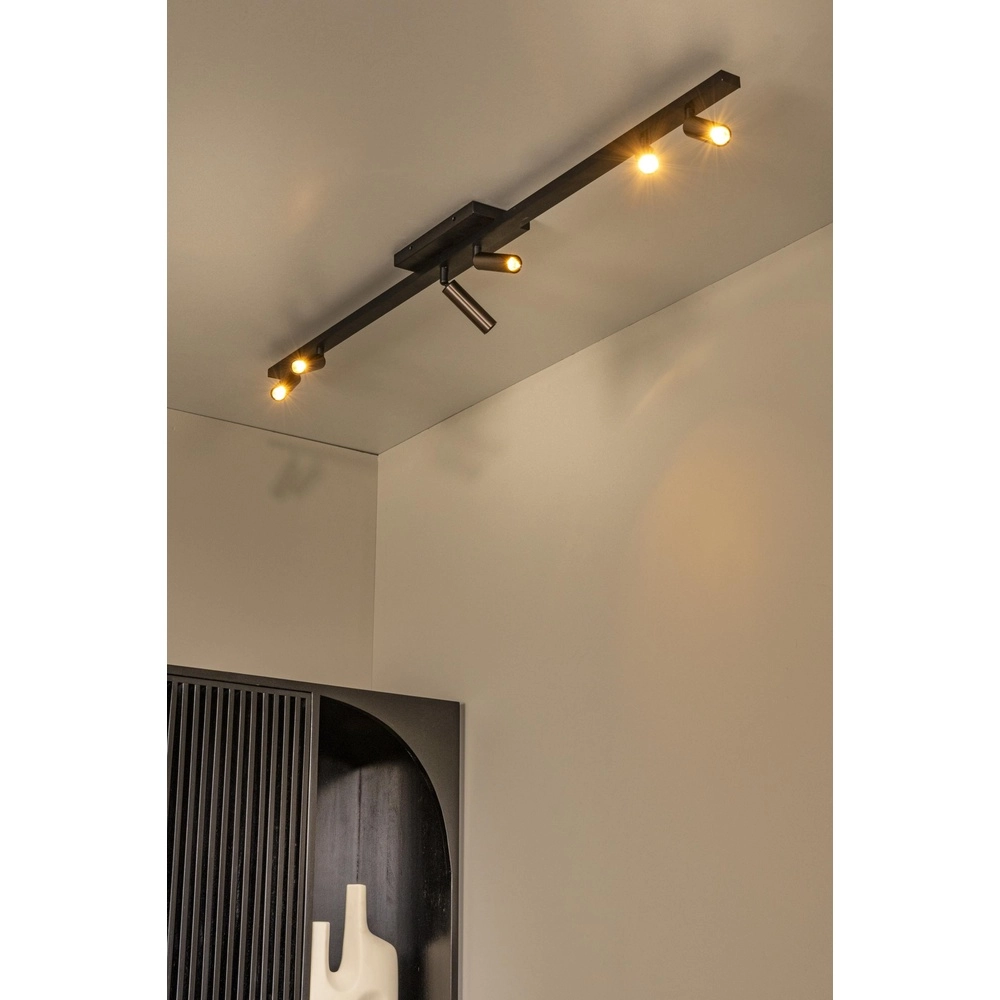 Ceiling spotlight Keoni 6-light coffee brown Lucide 5411212094162