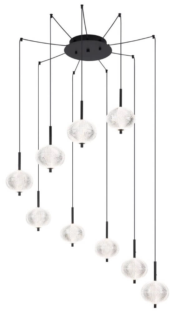 Unique pendant lamp Ceps 9-light