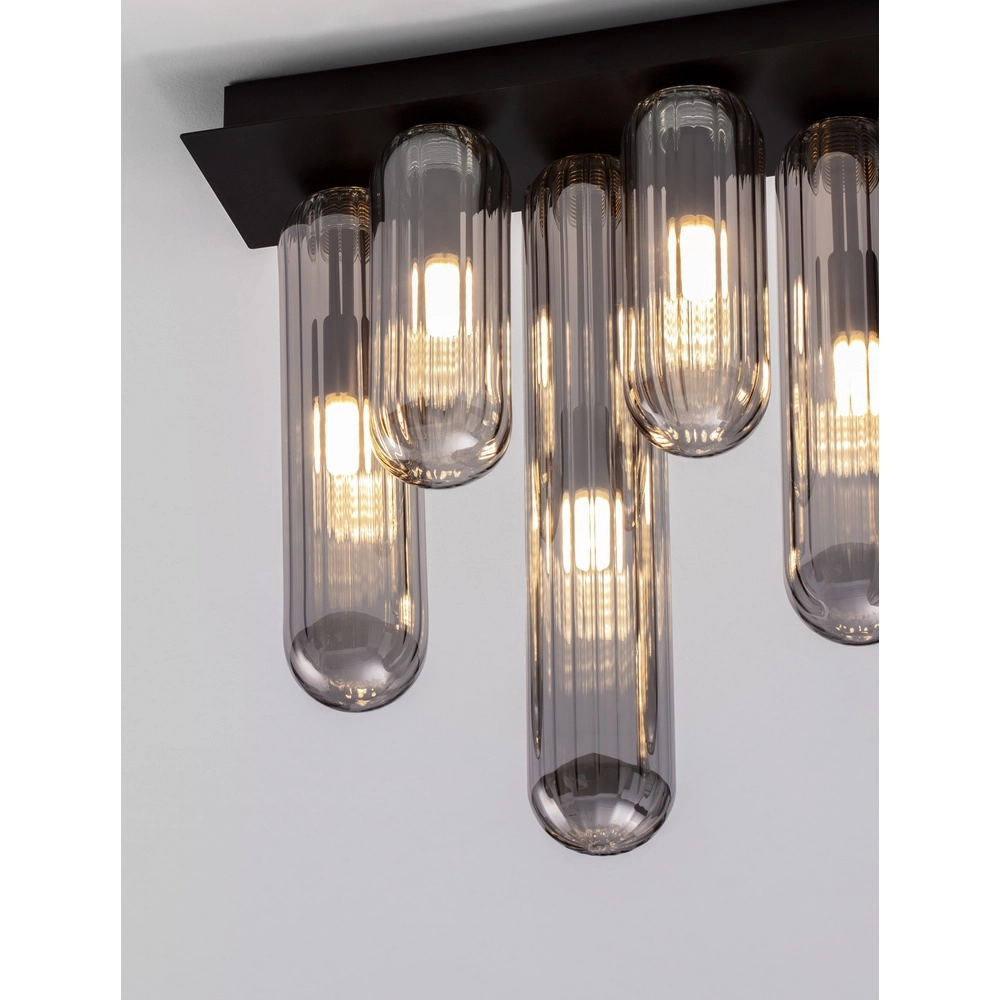 Design ceiling lamp Gustave black 6-lights Lyora 5212017443328