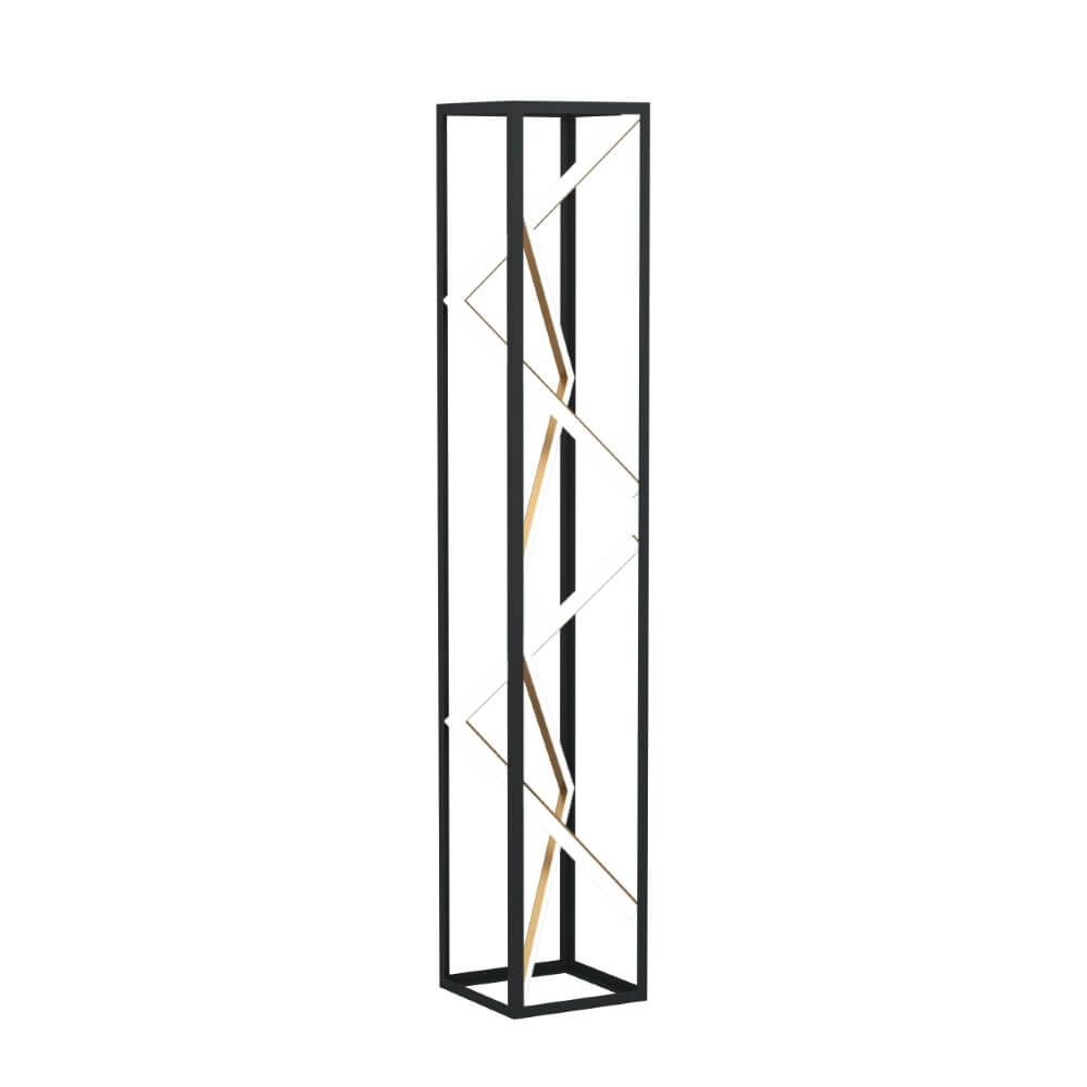 Designer floor lamp Penela black with gold