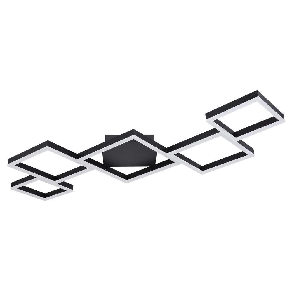 Modern ceiling lamp Kurio squares black Globo 9007371411788