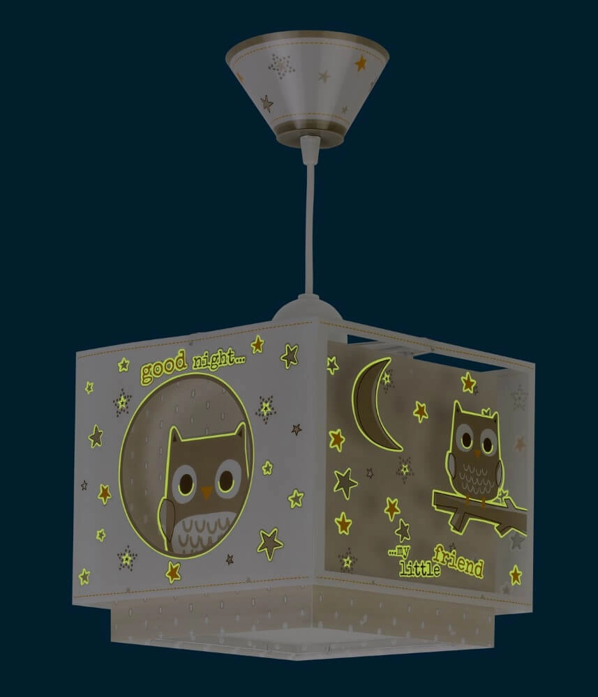 Pendant lamp Good Night with owl Dalber 8420406002903