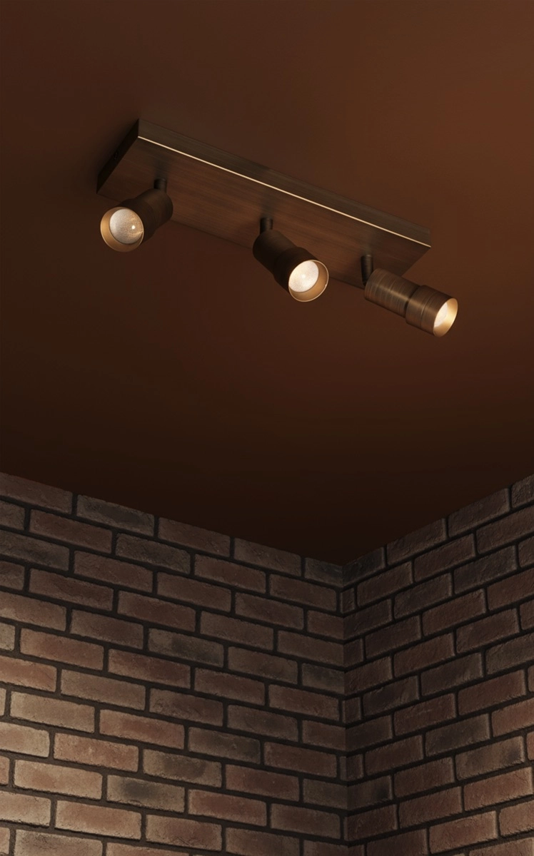 Triple surface-mounted spot Liam LED - Bronze ETH 8720195311621
