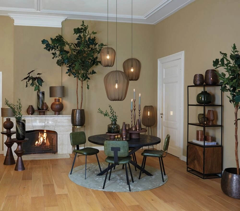 Green pendant lamp Plumeria Ø 50cm Light & Living 8717807651466