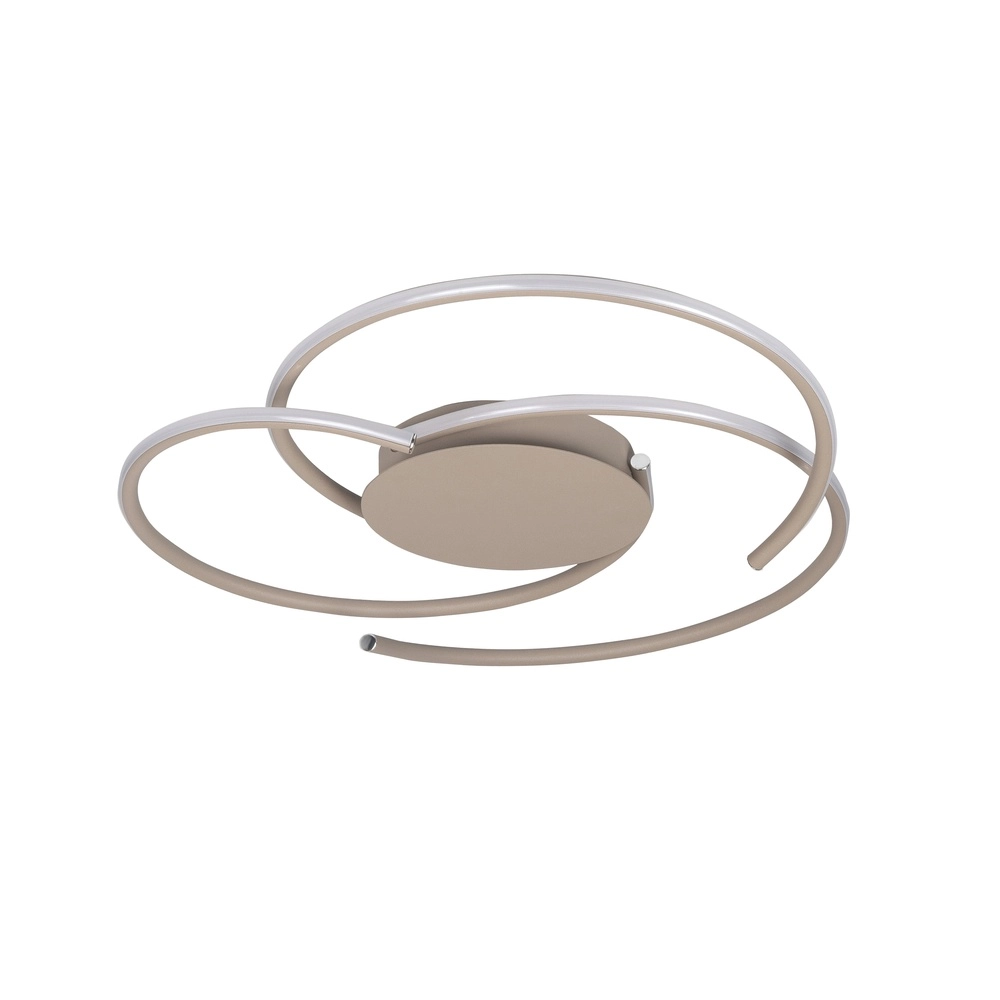 Modern ceiling lamp Reverso sand brown