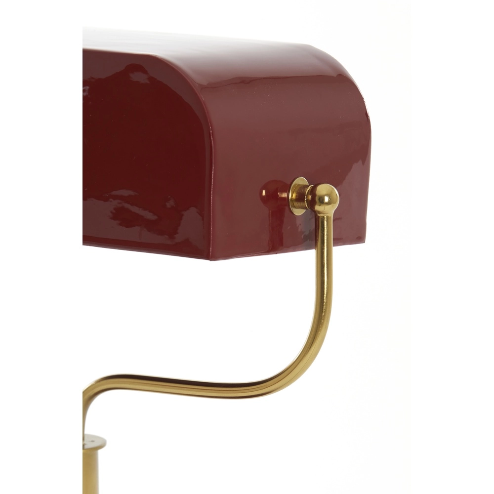 Banker's lamp Ayer Bordeaux with gold Light & Living 8717807742850